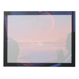 Poster Retro Space - Vyer Observera Trappist-1e. Anteckningsblock