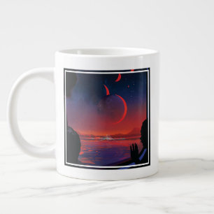Poster Retro Space - Vyer Observera Trappist-1e. Jumbo Mugg