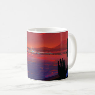 Poster Retro Space - Vyer Observera Trappist-1e. Kaffemugg
