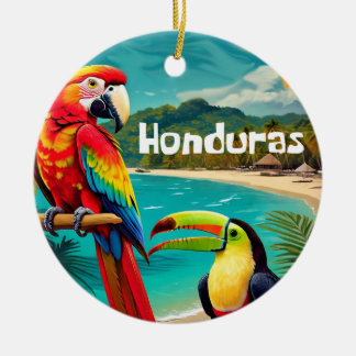 Poster Retro Viaje de Honduras Julgransprydnad Keramik