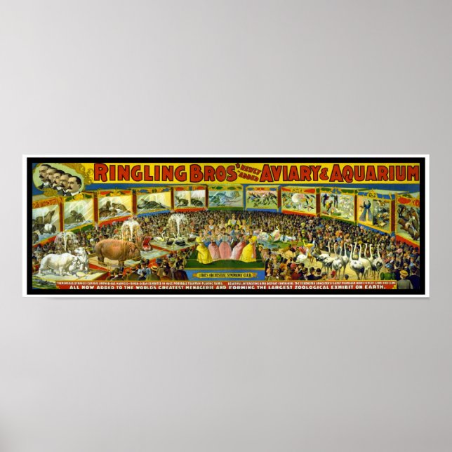 Poster Ringling Brothers Circus ’Aviary Aquarium’ (Framsidan)
