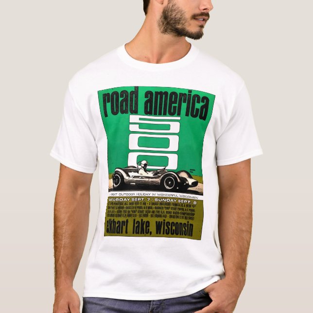 Poster - Road America 500, Elkhart lake, Wisconsin T Shirt (Framsida)