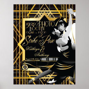 Poster Roaring Twenties Gatsby Stil Photo Booth 