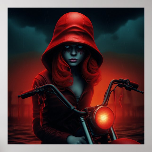 Poster rockeuse aux chapeau rouge (Framsidan)