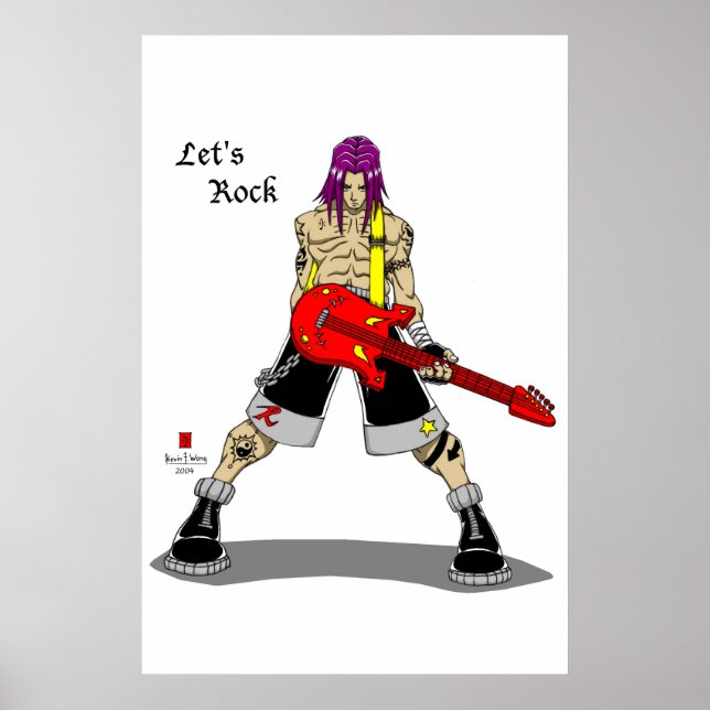 Poster rockstjärna (Framsidan)