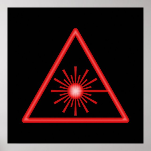 Poster röd lasersymbol (Framsidan)
