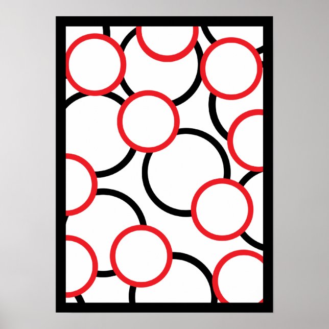 Poster Röda och svarta cirklar (Framsidan)