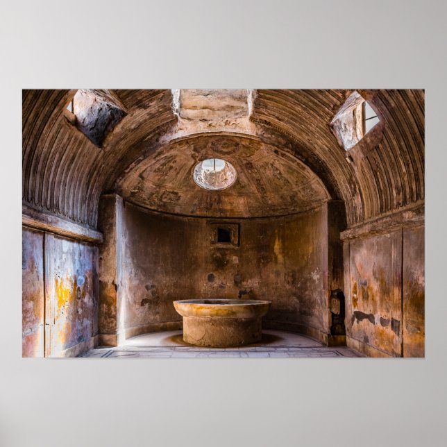Poster - Roman Baths - Ancient Pompeii, Italien (Framsidan)