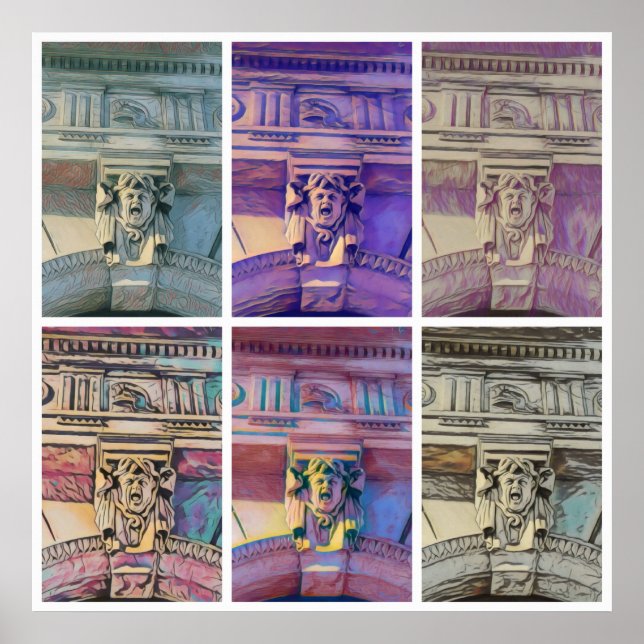 Poster Roman Street - vit (Framsidan)