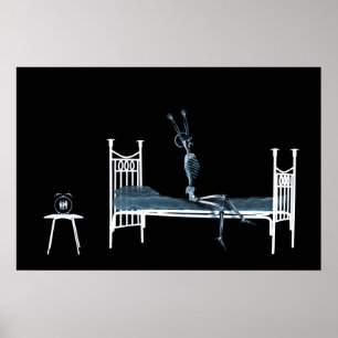 Poster - röntgenröntgenblått i Bedtime