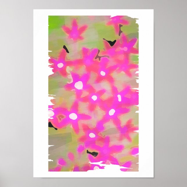 POSTER rosa FLOWERS (Framsidan)