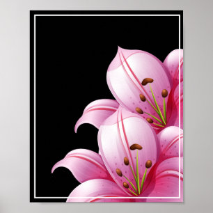 Poster Rosa Lillies