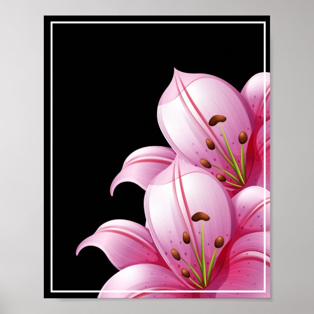 Poster Rosa Lillies (Framsidan)