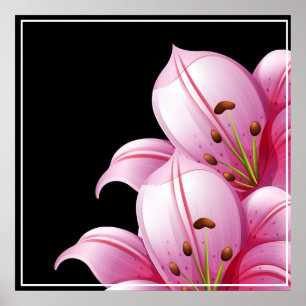 Poster Rosa Lillies