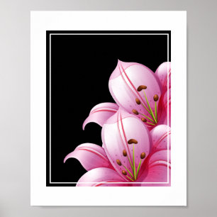 Poster Rosa Lillies