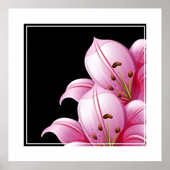 Poster Rosa Lillies (Framsidan)