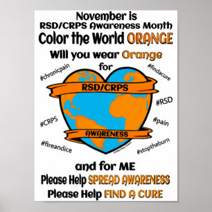 POSTER...RSD/CRPS - FÄRG VÄRLDENS ORANGE POSTER