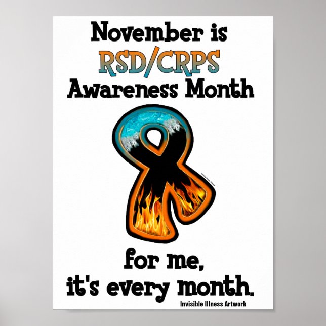 POSTER...RSD/CRPS - november är RSD/CRPS Awarenes Poster (Framsidan)