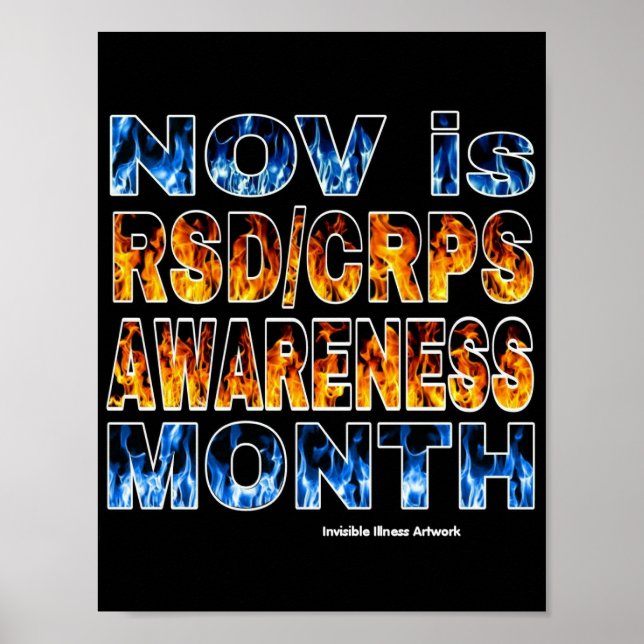 POSTER...RSD/CRPS - Orange och blått Poster (Framsidan)