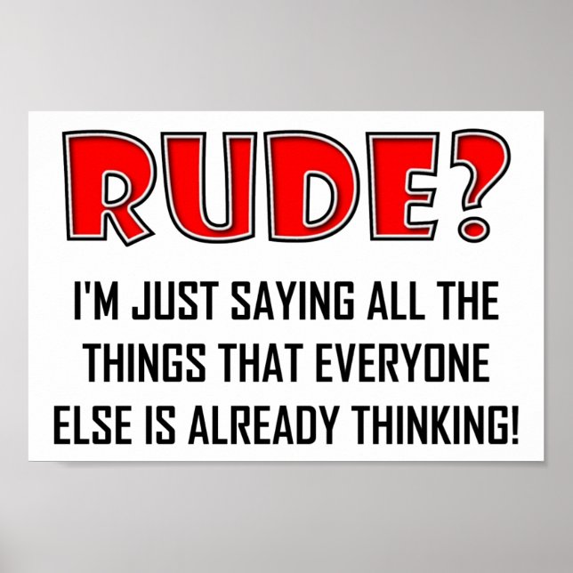 Poster Rude Sak Funny (Framsidan)