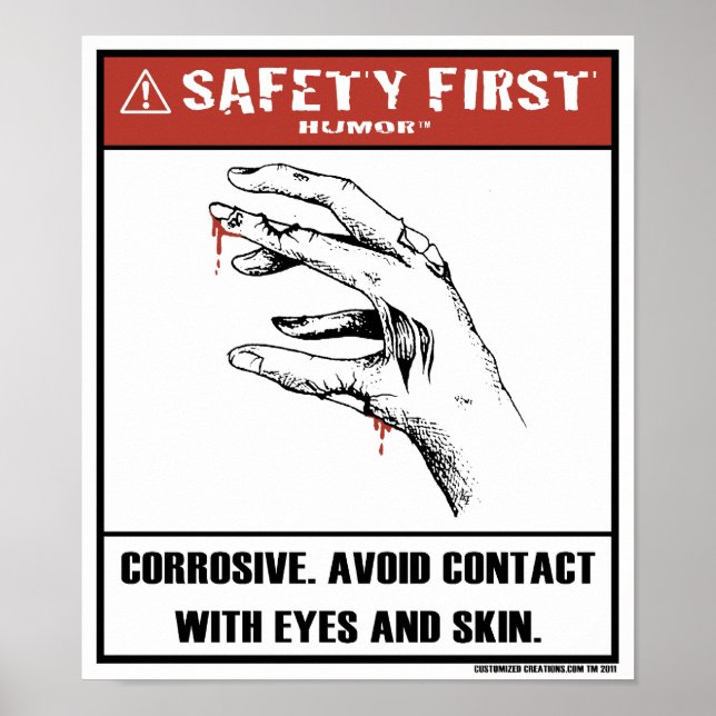 Poster Safety First Humor-Corrosive (Framsidan)