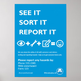 Poster säkerhetsrapportering (redigerbart)