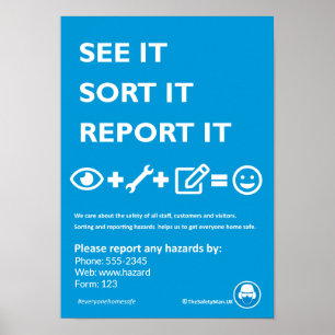 Poster  säkerhetsrapportering (redigerbart)