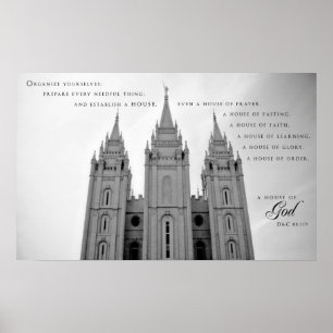 Poster - Salt Sjö City Utah LDS Temple