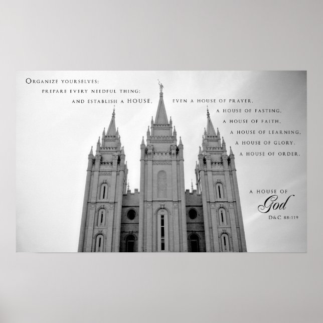 Poster - Salt Sjö City Utah LDS Temple (Framsidan)