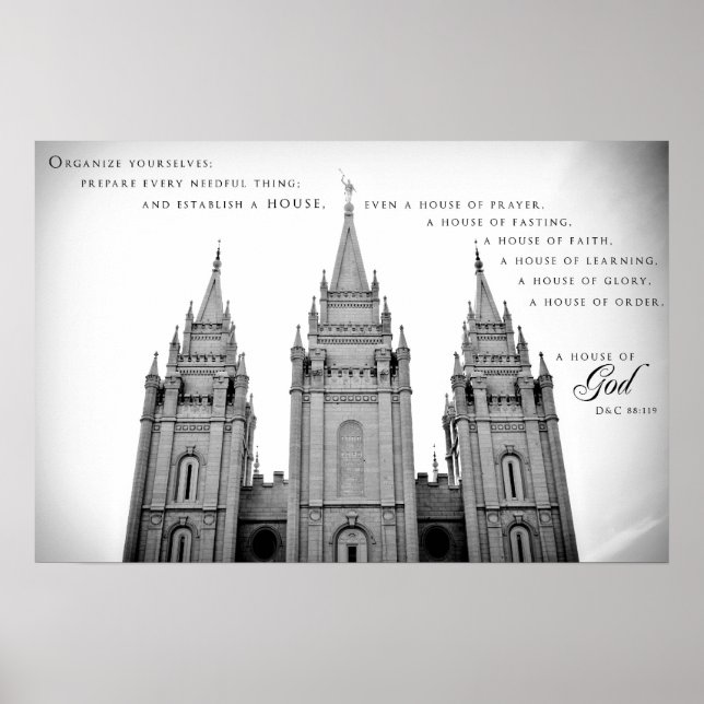 Poster - Salt Sjö City Utah LDS Temple 2 (Framsidan)