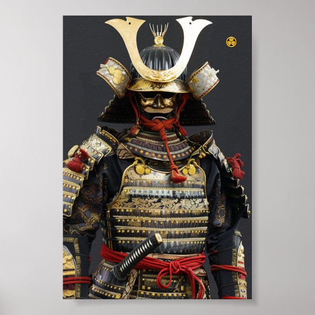 Poster Samurai Wall Art-utskrift Shogun Tokugawa (Framsidan)
