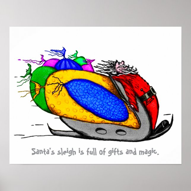 Poster Santa Claus Sleigh (Framsidan)