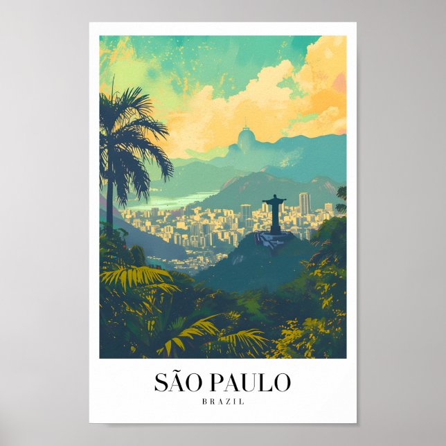 Poster Sao Paulo Vintage Voyage (Framsidan)