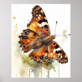 Poster Satyr Butterfly Art-utskrift