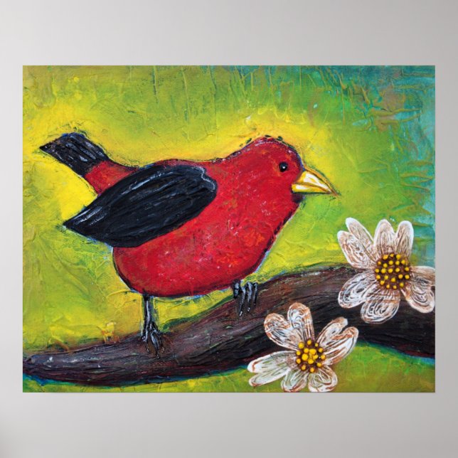 Poster scarlet Tanager (Framsidan)