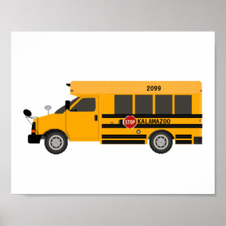 Poster School Buss Kids Décor Print