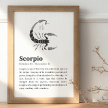 Poster Scorpio Zodiac-tecken