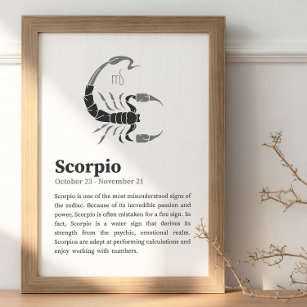 Poster Scorpio Zodiac-tecken