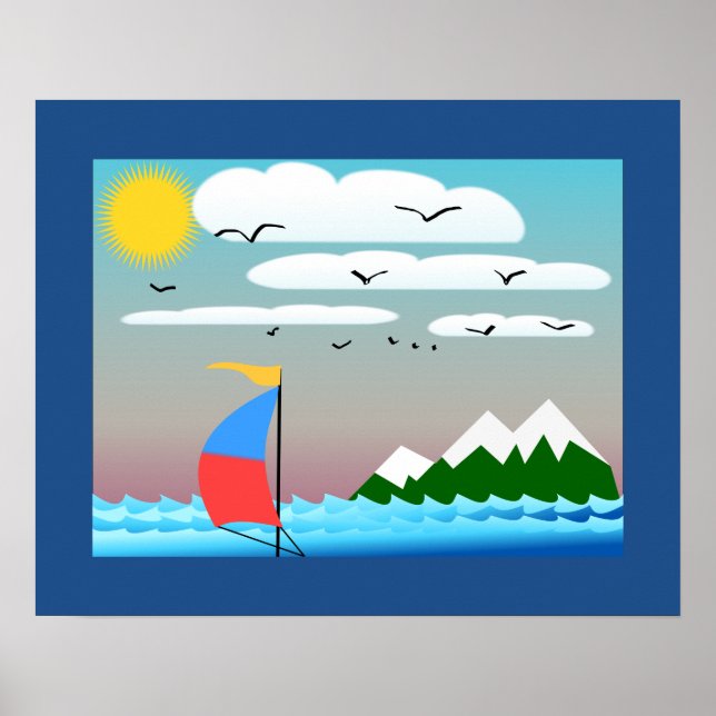 Poster (Segelbåt) (Framsidan)
