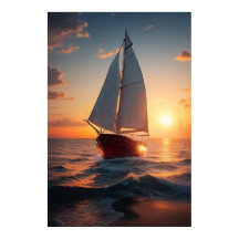 Poster Segelbåt