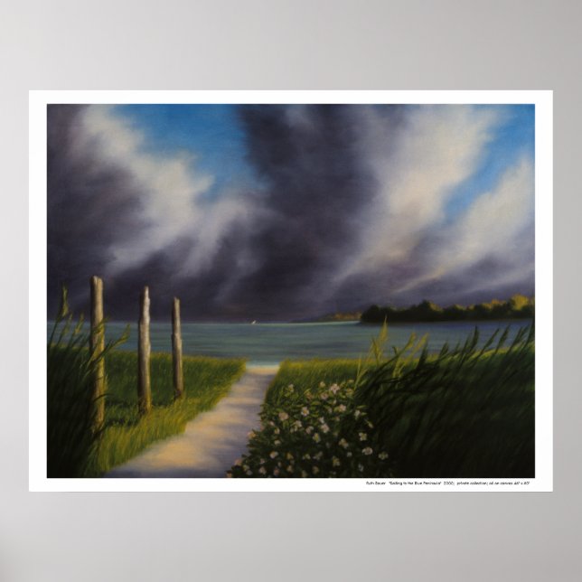 Poster: "Segla till blå Peninsula" Poster (Framsidan)