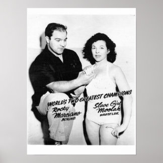 Poster-serie för brottning av vintage poster