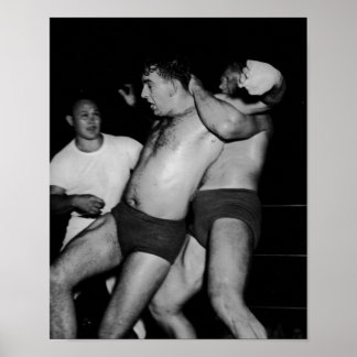 Poster-serie för brottning av vintage poster