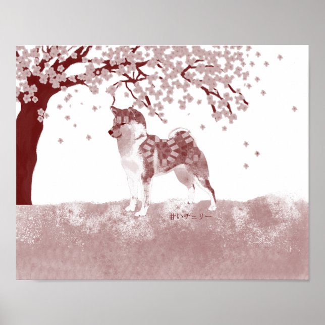 Poster Shiba inu tinta china (Framsidan)
