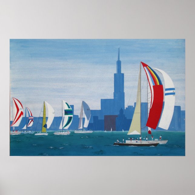 Poster "Sjö Michigan - Chicago" (Framsidan)