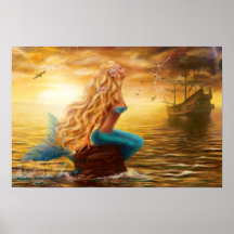 Poster Sjöjungfru Fantasy