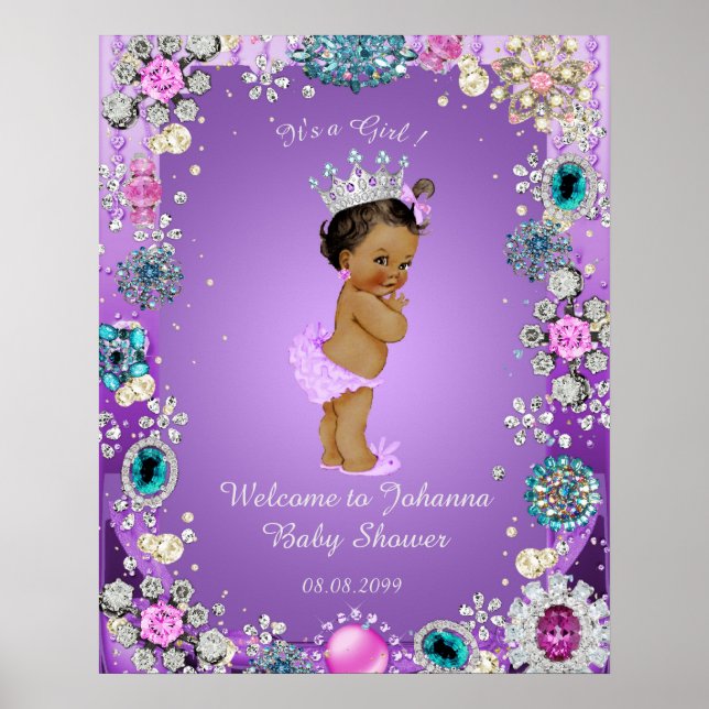 Poster Sjöjungfruns lila, smycken, 16 x 20 (Framsidan)