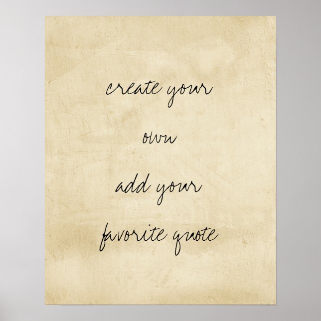 poster skapa din egen nödlidande struktur sepia (Framsidan)