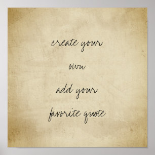 poster skapa din egen nödlidande struktur sepia