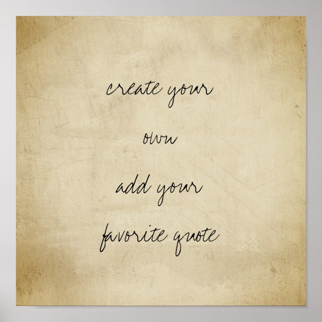 poster skapa din egen nödlidande struktur sepia (Framsidan)